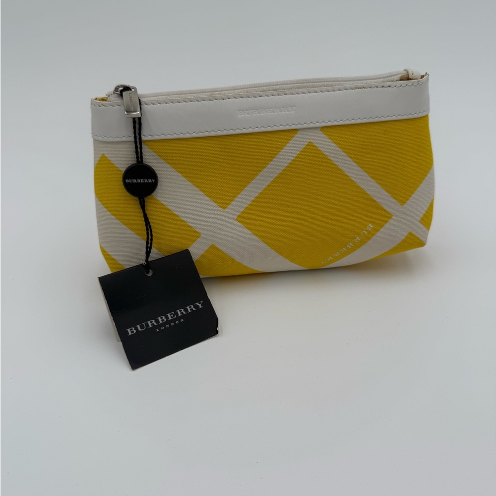 Burberry Yellow and White Cosmetic Case